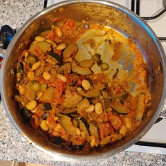 Surprisingly tasty dish! Got given a marrow and had no idea what to do with it and found this. Loved it!
Just used what I had so subbed fennel seeds for cumin, leek for fennel, pickles for capers. Otherwise followed the recipe bar a little dash of Worcester sauce, some tomato puree and a little pinch of sugar. Delicious topped with cheddar and fresh baked bread.