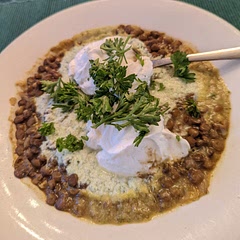 Great topped with cold cucumber soup and Greek yogurt