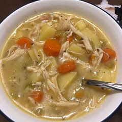 Instead of chicken stock I added cream of chicken soup (x2) and water. I set it on high pressure in the insta pot for 25 minutes with all ingredients and it came out phenomenal!