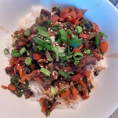 I added some diced carrots, courgette, and brocolli.