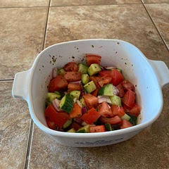 This one is a family favorite, even my husband who hates fresh tomatoes loves it and requests it frequently!