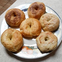 II used Glicks high gluten flour. I am making homemade loks and cream cheese also