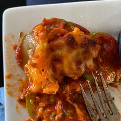 Actually so good I used Classico signature pizza sauce and topped with Colby Jack as well as mozarella. I seasoned the zucchini with garlic, parsley and salt BEFORE the sauce so it cooked into the zucchini