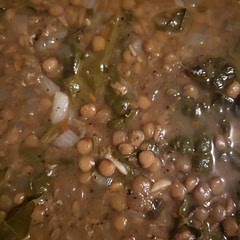 I did not add sugar or flour and it was delicious!! I also added fresh spinach and kale.