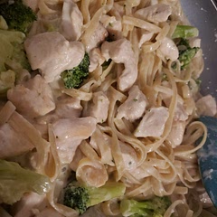 Just needs some extra seasoning. Def season your broccoli too. It's creamy enough though. Pre cheese photo.