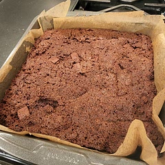 Waaaaay too oily. The brownie basically deep-fried in the oven the entire time because there was so much. Basically inedible with the weird fried flavor.