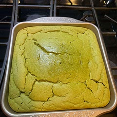 the melted butter will become chunky when mixed with the wet ingredients (even if they’re room temperature), mix it in quickly and immediately transfer to and mix with the dry ingredients so the butter doesn’t fully solidify