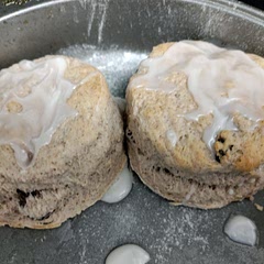 Good biscuit dough, needs more sugar and cinnamon flavor.