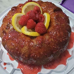 Had fun making this cake!  My family enjoyed it.  May reduce some of the amounts of liquid to get a better consistency on the glaze.  Thanks fooe sharing this delicious recipe!