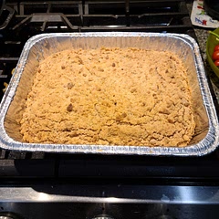 Made it in one big pan rather than 2 loaf pans and baked longer.