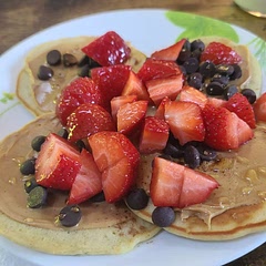 This recipe needs some work. Very bland, and dense. We added peanut butter, fresh strawberries and dark chocolate chips