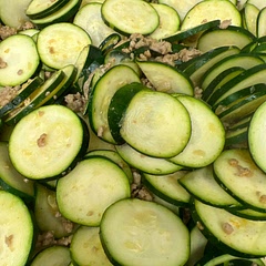 Way too many zucchini’s. Also, meat has no flavor. I just wasted 2 lb or turkey.