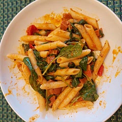 Nice and quick recipe. Added extra spinach towards the end so there was a mix of wilted and partially cooked leaves.
All enjoyed.