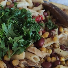 I decided to put some pasta make a complete dish,and no tortilla.