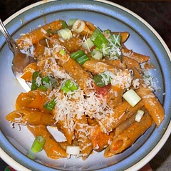 I added bell pepper to this for more veggie and next time I think I’ll add spinach or kale as well. Pretty solid but you can probably do more cheese and I upped the broth because I was skeptical it would seem dry.