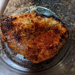 This was a lot of work for what we get, but it was delicious. Would probably make again if friends were over for dinner. I made 2 pork chops so I had one for leftovers.