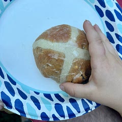 Made it with the flour crosses and a lemon glaze