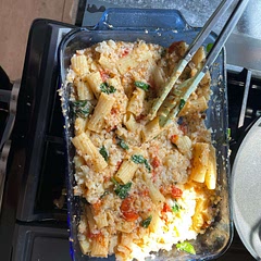 I used vegan feta cheese, a whole cauliflower and added spinach. It was really good