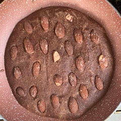 I added a lot of almonds into the blender and a galaxy hot chocolate powder plus I put almond on top…. I hate bananas but this tasted really good. Also very fast to make. My partner loves it