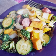 Tried this in the air fryer. It was easy and amazing! The only thing is I wish I knew an easy way to cut squash.