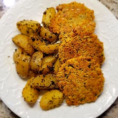Served with lemon potatoes - next time will make a sauce to go with these!