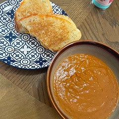 Super yummy and easy! The soup was sweeter than I excepted but it paired so well! Would make again!