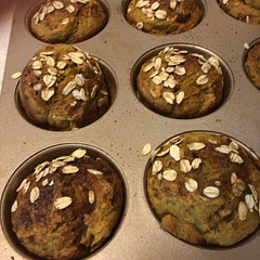 Good as a breakfast muffin. Not too sweet. I added raisins and sprinkled coconut brown sugar on top along with the oatmeal topping.