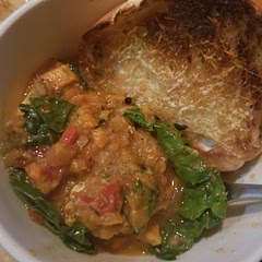 Half-blended with immersion blender. Great for a chilly first day of fall!