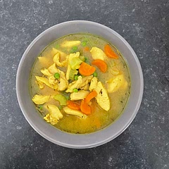 Very impressed. Made for 4, Removed couscous and added little extra chicken, peas carrot celery.