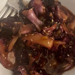 Used purple cauliflower + flour in place of cornstarch - pretty good, not too sweet