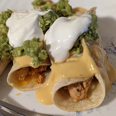 I will definitely try this again but with flour tortillas and adding the taco seasoning to the chicken like it suggested. It was quick and easy!