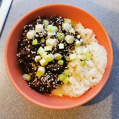 I used spring onions instead of ginger but that's just personal preference.