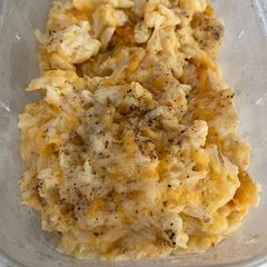 Forgot to take a picture out of the over! It doesn’t look fancy, but it’s good. Nice side dish.