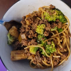 Used what ever pasta I had and used what ever veggies I have. Pretty good. Toddler doesn't like it. But I do.