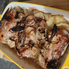 -i didn't have soy sauce so i used oyster and Westchester sauce instead.
-i added potatoes on the bottom