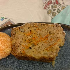 Amazing loaf! I swapped 1/4 cup of the butter for 1/4 cup applesauce. Added butter extract & cream cheese extract. Didn’t use coconut.  Used sugar substitute for tea sugar. Topped with 16 crushed pecans before baking. Solid icing on top. It’s A+.