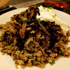 I expected this to be a curry but it was more of a pilaf. Still very good, but must be served with yogurt or else it was too dry.