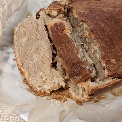 Doesn't look like bread, doesn't taste like it either! It didn't even rise like a loaf of bread. I  think I should have kneeded it more or something. My first time baking bread, so maybe I just need more practice, but a no from me.