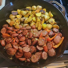 This was good. Quick and easy if you are low on time! Potatoes do take longer than 12 minutes. I would plan for 15.