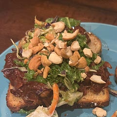 Loved the cashews and slaw. I used packaged bbq jackfruit. Next time I’ll make the whole recipe.