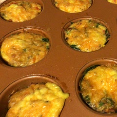 I made mine with tomatoes, spinach, red bell pepper, and cheddar.  Came out great!