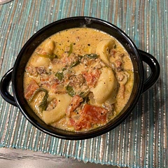 Delicious! Added garlic, Italian seasoning and a few red pepper flakes and mixed in a little shredded Parmesan cheese at the end. Very good but even better the next day!