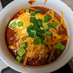 Great chili! Added chopped green and red peppers, and some fresh chopped tomatoes as well. New go to chili recipe.