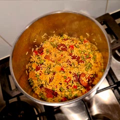 Definitely on the to-go list, used Chorizo! I would only adjust the size of the sliced sausage parts, think it will be interesting to cut them to very small dices. Think it will give more of an experience at once.