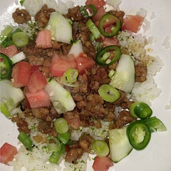 Unexpectedly sweet flavor. Tasted fresh with the cucumbers and tomatoes.