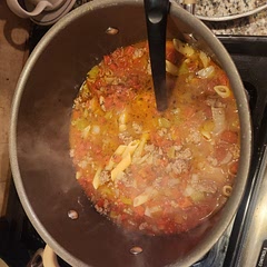 I forgot to add the Spinach at first. My husband loved it anyway, but I liked it a lot more once I added it in. Delicious and hearty!!