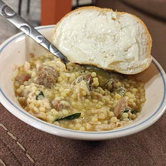 I doubled the recipe, used site bought mini meatballs and made broth with the chicken bones and some veggies I had in the fridge. Everyone loved it.