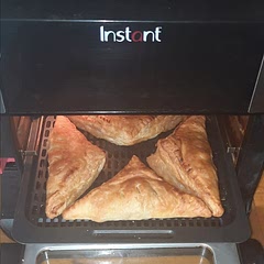 Nice easy recipe. I did cut down on the sugar on this. Baked in air fryer 9 minutes at 375F. Came out very good!