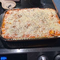 YUMMM! Only tip id say for anyone cooking this recipe… if you double it… it makes a ton and you need a bigger dish… if you question it just do it. As you see weeee barley made it. But 100% delish