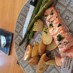 Make the sauce just before drizzling over the salmon, as we found it went thick if left a while .
